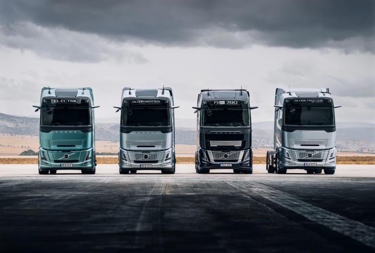 CLC Trucks discusses the recent changes to the South Africa Vehicle Market. Four Volvo trucks including the FH Aero, Electric, and Globetrotter models parked outdoors.